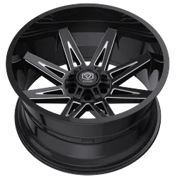 EDGE OFF ROAD 304BM 20X9 GLOSS BLACK W/MILLED ACCENTS